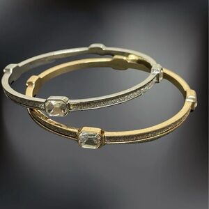 Elegant Gold and Silver Bangle Set